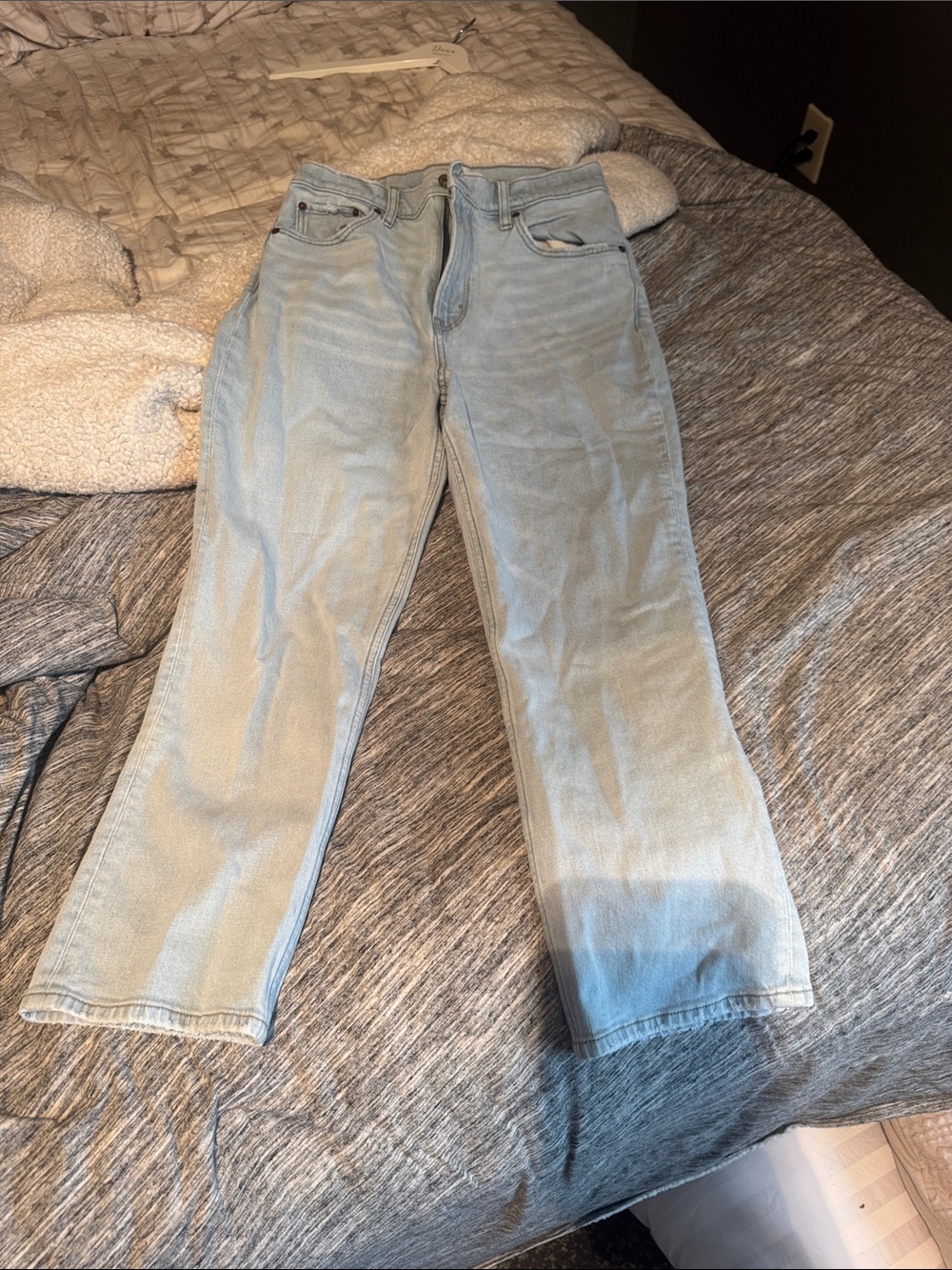 Abercrombie & Fitch Light Blue Straight-Leg Jeans